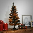 thumbnail image 4 of 2 ft. Artificial Halloween Tree, Black and Orange, Tinsel, Unlit, Icludes Stand, 4 of 4