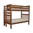thumbnail image 2 of Bedz King Tall Bunk Beds Twin over Twin Mission Style with End Ladder, Espresso, 2 of 6