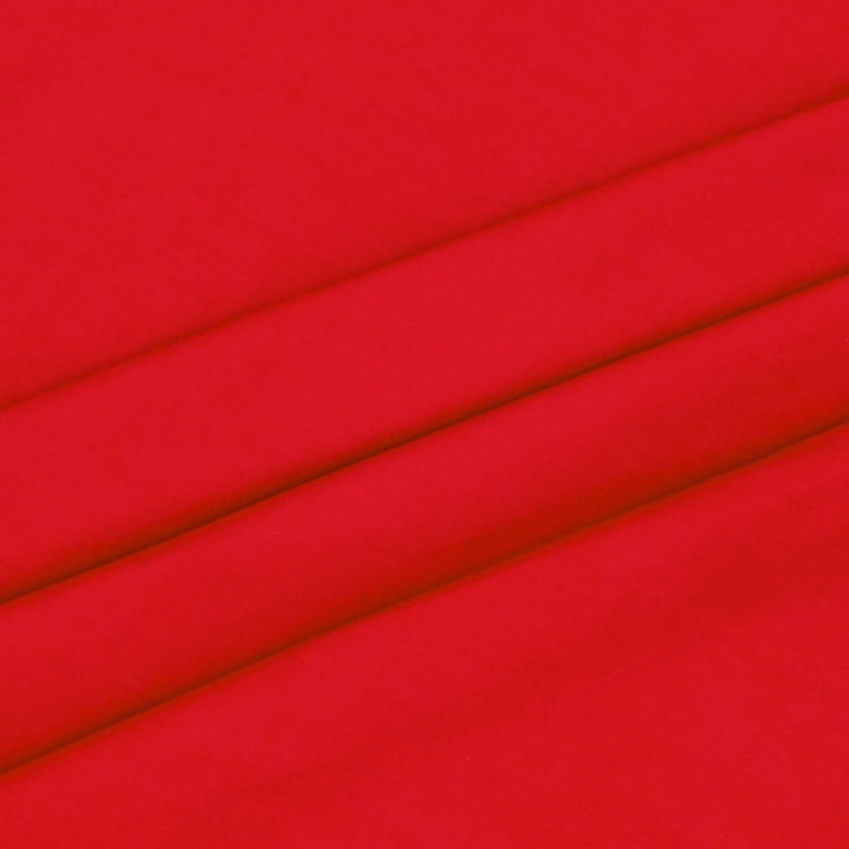 Shason Textile 2 Yard Cut Poly Cotton Fabric, Red, 44