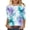Y074#Multicolor, variant on Ichuanyi Womens Tops 3/4 Sleeve Shirts Round Neck Loose Casual Blouses Floral Print Blouse Tshirts Tee