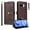 Brown, variant on Flip Case for Google Pixel 9a Shockproof Functional Wallet Wrist Strap Magnetic Closure Rfid Blocking