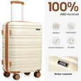 thumbnail image 6 of MIUSSE Hard Shell Luggage Sets, 3 Piece Luggage Set, 20/24/28 IN Carry On Luggage with TSA Lock Spinner Wheels, Hard Shell Suitcases Women Men, 6 of 8