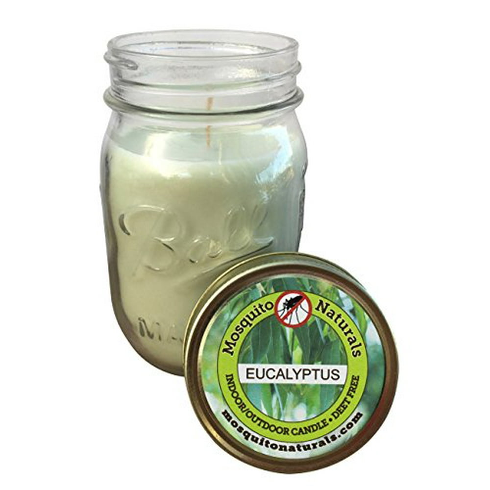 Natural Eucalyptus Mosquito Repellent Candle no Deet 88 Hour Burn