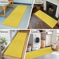 thumbnail image 6 of 2x6 Washable Runner Rug, Vintage Linen Non-Slip Hallway Runner for Entryway Kitchen Bedroom, Pastoral Yellow Linen Texture Farmhouse Indoor Carpet Runner Floor Mat, 6 of 9