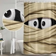 thumbnail image 5 of Xipuska Halloween Shower Curtain - Water Repellent Fabric Shower Curtains Washable, Funny Cartoon Horror Spooky Eyes in Bandage Decorative Polyester Cloth Bathroom Curtains Modern Bath Decor 72"x72", 5 of 6