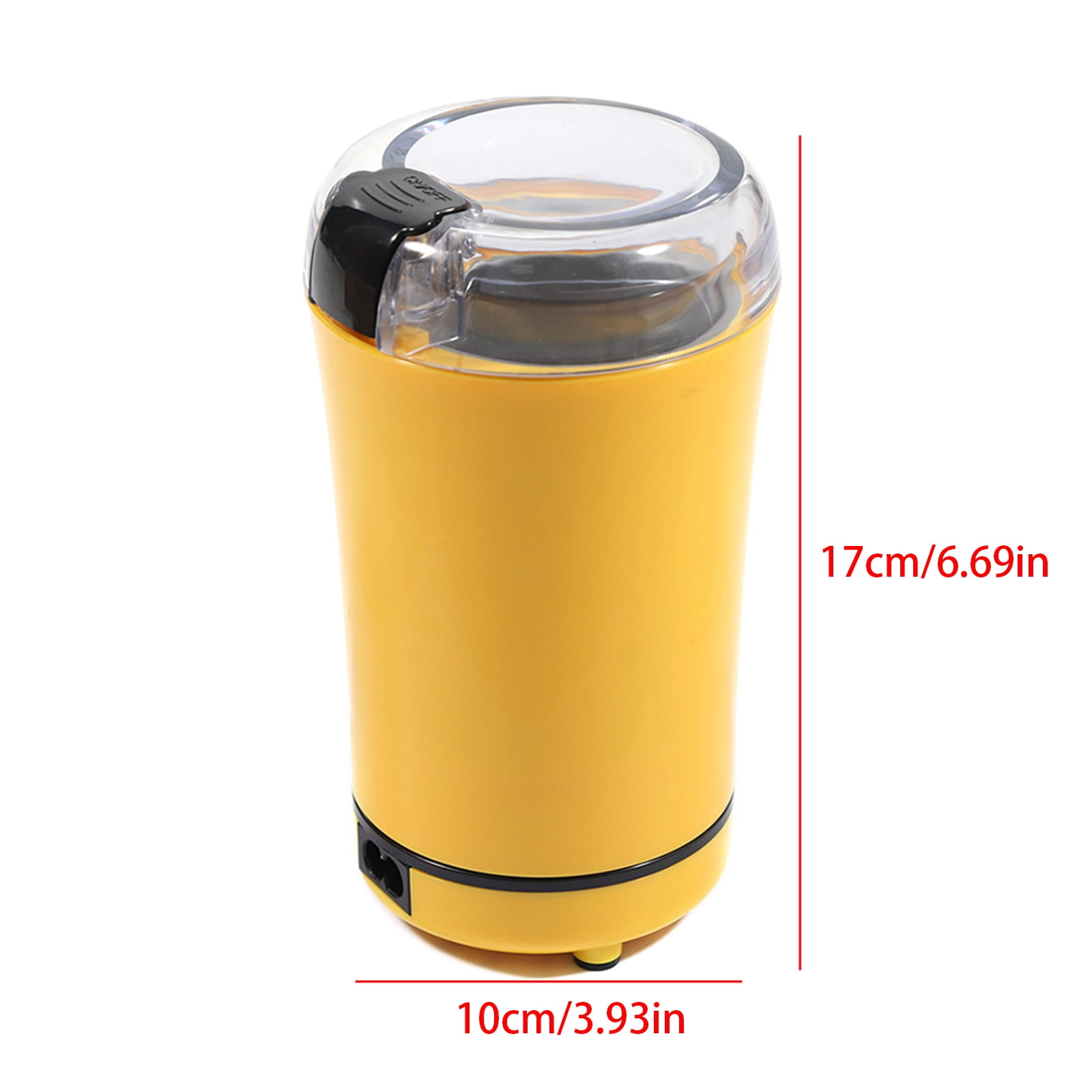 TFCFL MINI Electric Coffee Bean Grinder Nut Seed Herb Grind Spice Crusher Yellow Mill Blender with Stainless Steel Blade