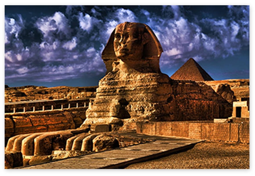 SELECT SIZE Egypt Green Oval Sphinx Pyramids Car Vinyl Sticker 