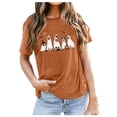thumbnail image 2 of Dog Ghost Halloween Tshirts Women 2025 Short Sleeve Crewneck Funny Ghost Dog Graphic Halloween Shirts for Women, 2 of 5