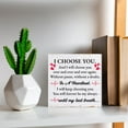 thumbnail image 5 of Zomyto 5"x5" Valentines Decor Valentines Day Decorations Romantic I Choose You Quote Wooden Sign, 5 of 6