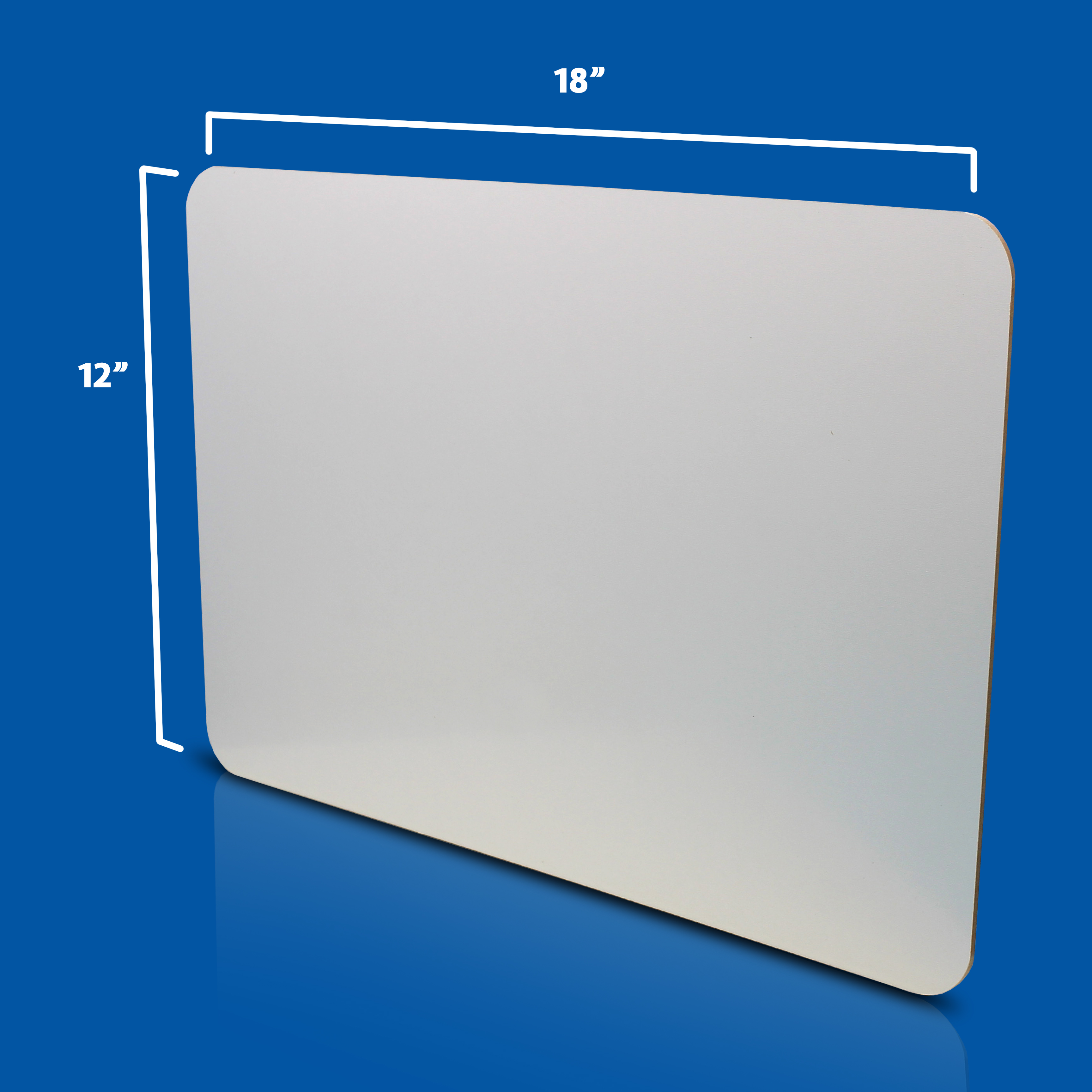 12" x 18" Large Dry Erase White Boards, Single-Sided Lapboard For Class - 12 Pack