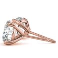 thumbnail image 6 of Moissanite Stud Earrings | Sterling Silver | Rose Gold Plated | Round Solitaire | Office Wear Studs, 6 of 9