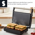 thumbnail image 4 of Sandwichera Paninera 750W Parrilla con recubrimiento Prensa antiadherente Cualquier grosor de pan Resistente Acero inoxidable Con Luz Indicadora (Negra), 4 of 6