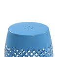 thumbnail image 4 of AC Pacific Powder Coated Iron Outdoor Blue Side Table, 4 of 6