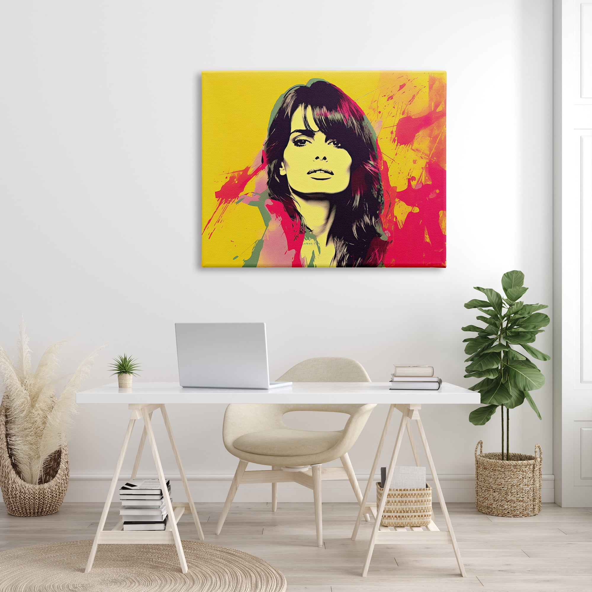 Stupell Industries Modern Penelope Cruz Abstract Painting Gallery Wrapped Canvas Print Wall Art, 48 x 36