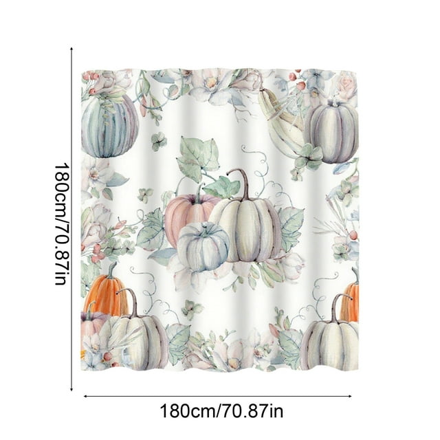Chmadoxn Décorations d'Halloween, Rideau de Douche Épaissi Imperméable Ensemble de Tringle Rideau de Douche en Polyester Sans Perçage