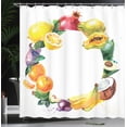 thumbnail image 4 of Ambesonne Fruit Shower Curtain, Nature Food Vegetables, 69"Wx84"L, Multicolor, 4 of 5