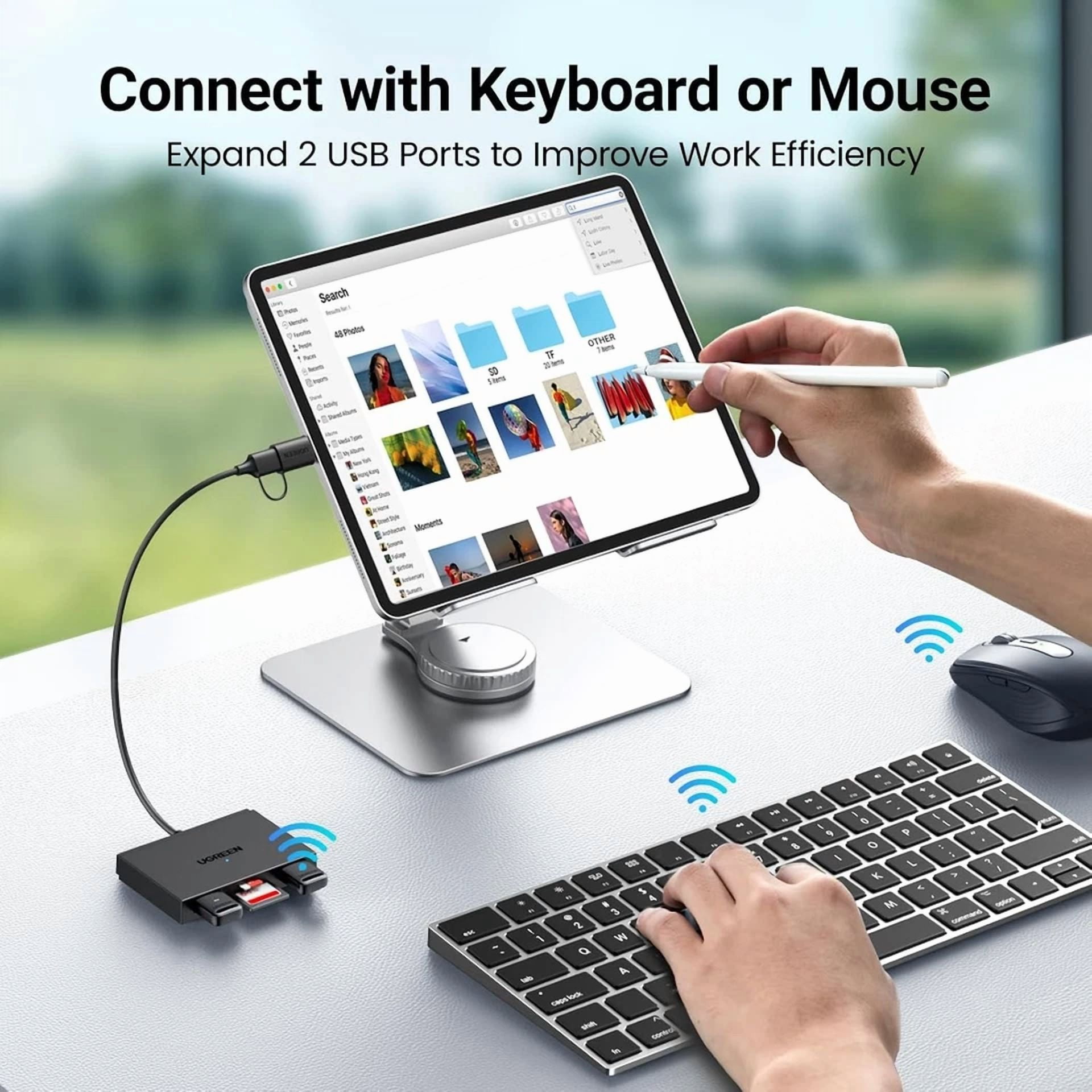 BUTTERFLY- Ugreen Sd Card Reader, Usb C 3.0 Reader 4 In 1 Memory Black