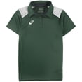 thumbnail image 1 of ASICS Womens Blocked Polo Shirt, Verde, Small, 1 of 2