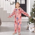 thumbnail image 6 of Soft Big Kids Onesie Pajamas Cozy Loose-Fit Jumpsuits for kids with Pockets for Christmas Lounge & Play Bows and Strawberries Pattern, 6 of 8