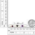 thumbnail image 3 of Gem Stone King Keren Hanan 2.20 Ct Red Rhodolite Garnet Green Mystic Topaz 925 Silver and 10K Yellow Gold Lab Grown Diamond Bracelet for Women, 3 of 5