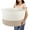 White + Beige, variant on Extra Large Cotton Rope Basket 22" x 14"| Toy Basket