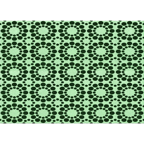 Ahgly Company Machine Washable Indoor Rectangle Transitional Dark Forest Green Area Rugs, 3' x 5'