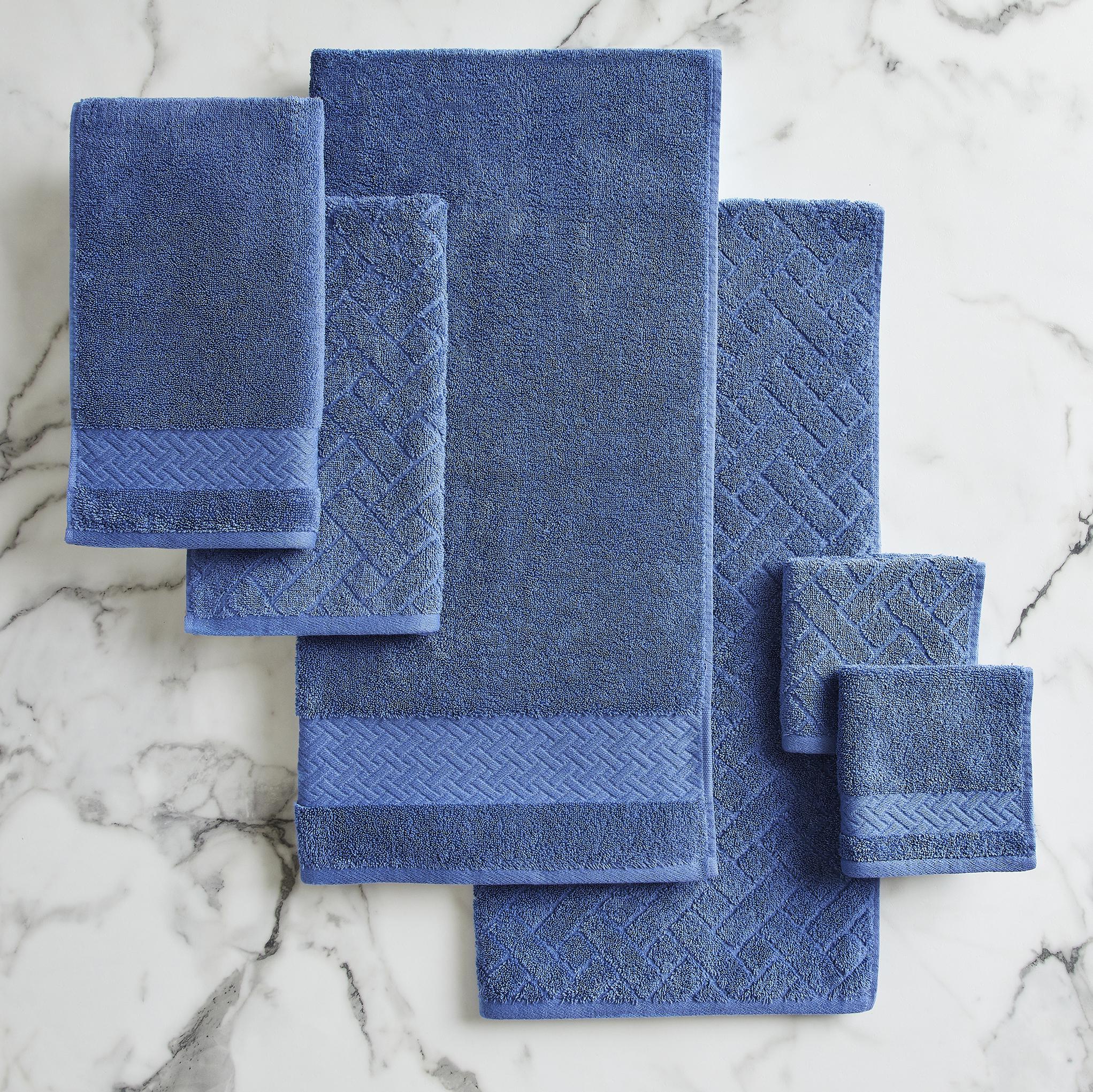 Better Homes & Gardens Wicker Jacquard 6 Piece Bath Towel Set, Rivera
