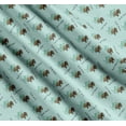 thumbnail image 3 of Soimoi Green Cotton Voile Fabric Bear & Text Fabric Prints By Yard 56 Inch Wide, 3 of 7