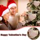 thumbnail image 4 of Fiudx Máscara de San Valentín con Forma de Corazón, Diseño Único de Colgante de Madera, Adorno Romántico de Recuerdo, Regalo para Parejas y Familias, Decoración para Bodas y Aniversarios, Tamaño 4 X, 4 of 5