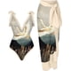 thumbnail image 2 of Traje de baño de mujer de cintura alta de una pieza bikini falda larga conjunto push up barriga control monokini sexy traje de baño, 2 of 4