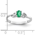 thumbnail image 3 of 14K White Gold 5X3mm Oval Emerald Ring (Size 6) Made In United States y4651e, 3 of 5