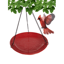 Backyard Essentials Bird Bath Hanging Birdbath Cardinal Red for Bird Feeders