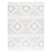 SAFAVIEH Moroccan Tassel Asteria Southwestern Shag Area Rug, Ivory/Beige, 8' x 10'