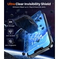 thumbnail image 6 of 5 in 1 Crystal Slim Clear for iPhone 14 Case,Not-Yellowing & Military Grade Drop Protection (Black), 6 of 7