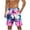 Purple, variant on Miqool Mens Swim Trunks Holiday Hawaiian Floral Beach Shorts Quick Dry Board Shorts Bathing Suit with Pockets