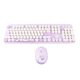 thumbnail image 4 of M Buder Teclado y Ratón Inalámbrico Combo Retro 104 Teclas Morado 2.4GHz, 4 of 9