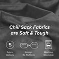 thumbnail image 3 of Chill Sack Bean Bag Chair, Memory Foam Lounger with Microsuede Cover, Kids, Adults, 5 ft, Charcoal, 3 of 6