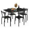 thumbnail image 6 of Topbuy 5 Piece Dining Table Set 4 Chairs for Kitchen Breakfast Furniture Black, 6 of 6