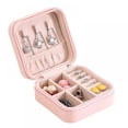thumbnail image 1 of Mini Jewelry Travel Case,Small Travel Jewelry Organizer,Portable Jewelry Box Travel Mini Storage Organizer Portable Display Storage Box for Rings Earrings Necklaces Gift, 1 of 5