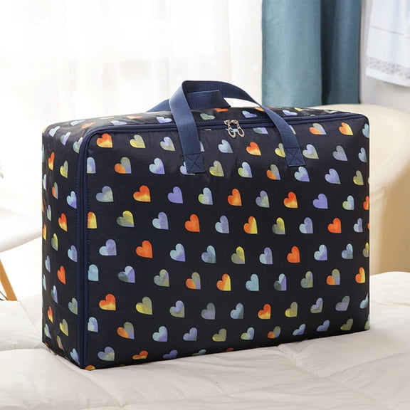 Tdxkok Heavy Duty Extra Large Storage Tote with Reinforced Handles,Thickened Double Zipper Organizer,Durable Bag for Clothes Toys Christmas Decoration Home Storage