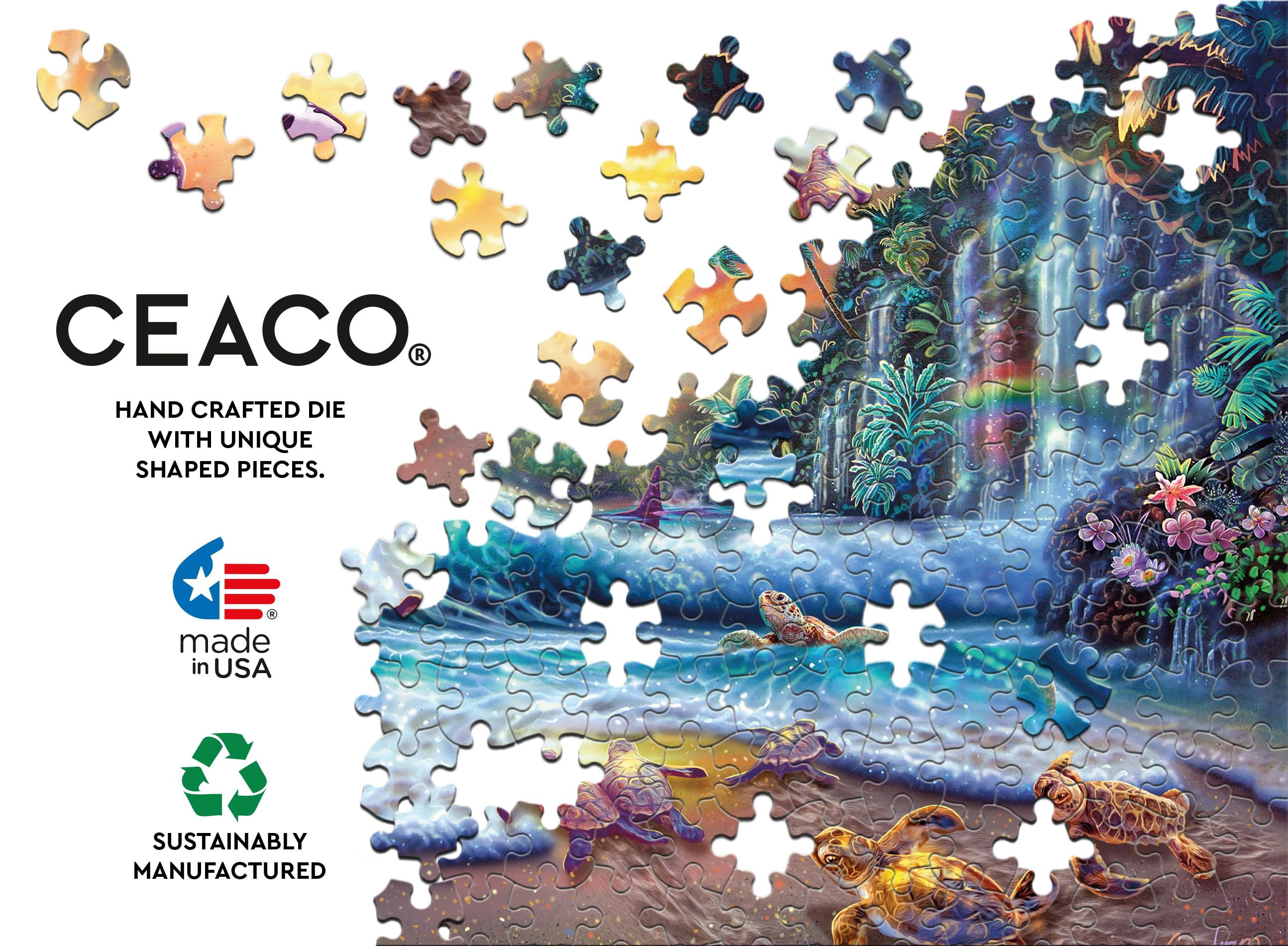 Ceaco 500 Piece Rainbow Cave (Steve Sundram) Interlocking Jigsaw Puzzle
