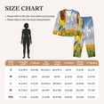 thumbnail image 4 of Wukai butterfly and sunflower Print Women’s Pajama Long Sleeve Sleepwear Soft&nbsp;-X-Large, 4 of 7