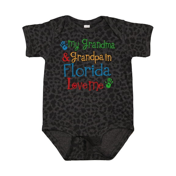 Inktastic Florida Grandma Grandpa Loves Me Boys or Girls Baby Bodysuit