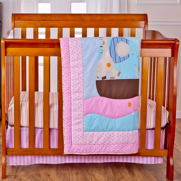 Dream On Me Sea Friends 2Piece Reversible Portable Crib Bedding Set