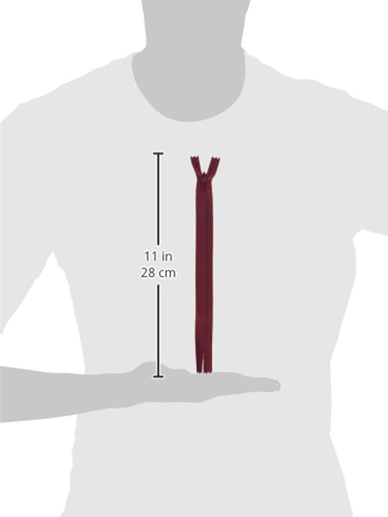 (2 pack) Coats & Clark 22" Polyester All Purpose Barberry Sewing Zipper, 1 Each