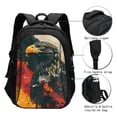 thumbnail image 3 of Daiia Ink Style Bald Eagle Pattern USB Charging Backpack for Men and Women, Anti-Theft Backpack,Travel Backpack,School Backpack,College Backpack,Laptop Backpack, 3 of 7