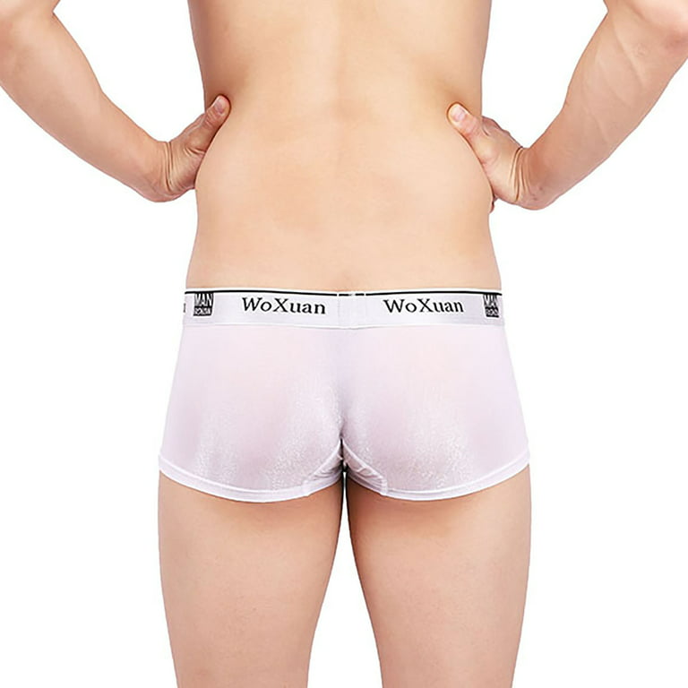 Kayannuo Underwear For Men Christmas Clearance Men Sexy Underwear  Comfortable Sweat-absorbent Ice-Silk Cool Boxer Splic Briefs