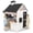 Black, variant on iYofe 2-IN-1 Grocery Store Outdoor Playhouse for Kids with Pretend Cash Register & BBQ Grill & Kitchen Playset , White