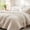 01 - Beige, variant on King Size Comforter Set, 7 Pieces Olive Green Seersucker All Season Bedding, with 1 Comforter 2 Pillow Shams 2 Pillowcases 1 Flat Sheet 1 Fitted Sheet