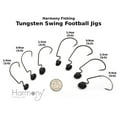 thumbnail image 3 of Harmony Fishing - Tungsten Swing Football Jigs [Pack of 3 w/ 10 Bait Pegs] Swinging Football/Rugby jigs with Hooks for bass Fishing 3/8 oz, 5/0 Hook 3 Pack, 3 of 7